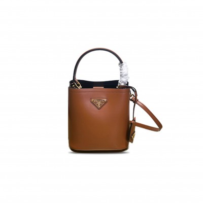 PRADA SMALL SAFFIANO LEATHER PANIER BAG 1BA373 (16*15*9.5cm) 